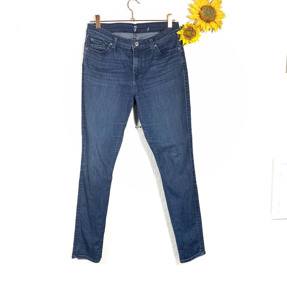 Seven For All Mankind midrise Blue Jeans Denim Size 29 (29w x 29inseam)